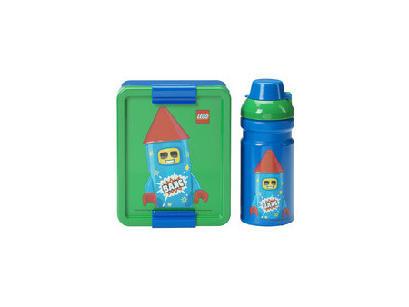 LEGO Gourde + Boîte à goûter LUNCH SET BEE, lilas