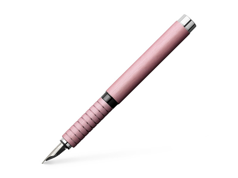 FABER-CASTELL Stylo plume Essentio Aluminium, rosé, F