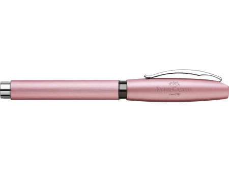 FABER-CASTELL Stylo plume Essentio Aluminium, rosé, F