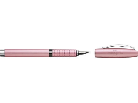FABER-CASTELL Stylo plume Essentio Aluminium, rosé, F