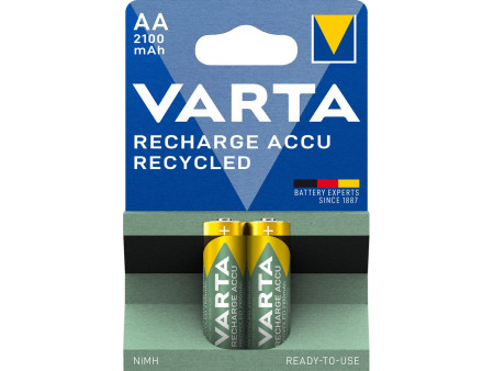 VARTA Pile NiMH 'RECHARGE ACCU Recycled', Micro AA, 2100 mAh