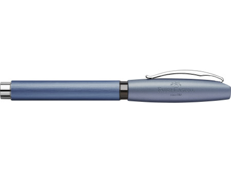 FABER-CASTELL Stylo plume Essentio Aluminium, bleu, M