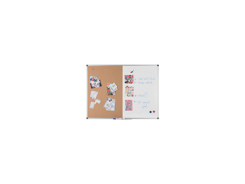 Bi-Office Tableau mixte, tableau blanc/liège, 1.500x1.200 mm