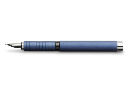 FABER-CASTELL Stylo plume Essentio Aluminium, bleu, F