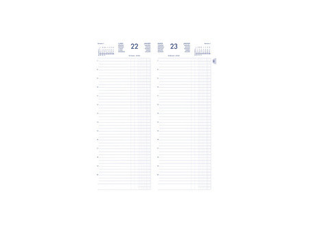 LECAS Agenda journalier Long Euros Cents, 2027, noir