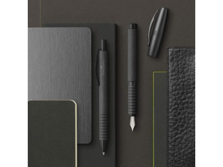 FABER-CASTELL Stylo plume Essentio Aluminium, noir, EF