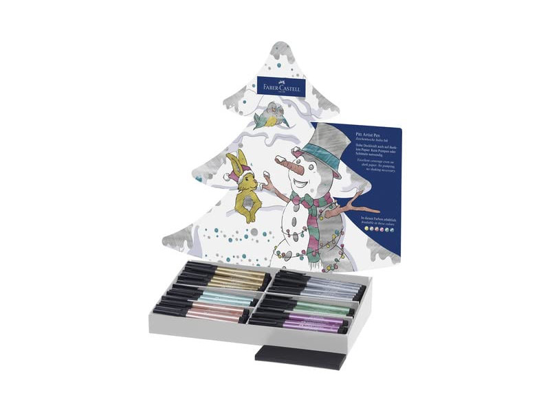 FABER-CASTELL Feutre PITT artist pen, présentoir de 90