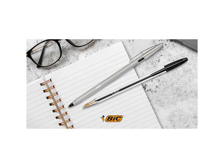 BIC Stylo à bille Cristal RE'NEW, noir