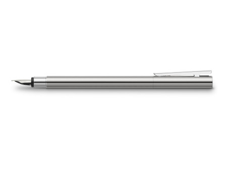 FABER-CASTELL Stylo plume NEO Slim acier inox, brillant, M
