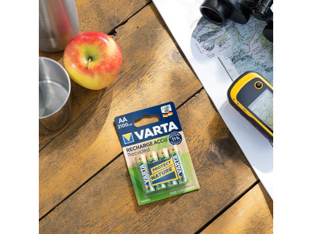 VARTA Pile NiMH 'RECHARGE ACCU Recycled', Micro AA, 2100 mAh
