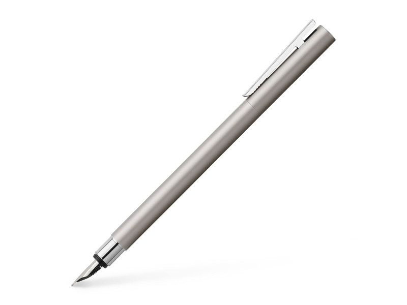 FABER-CASTELL Stylo plume NEO Slim acier inox, mat, EF