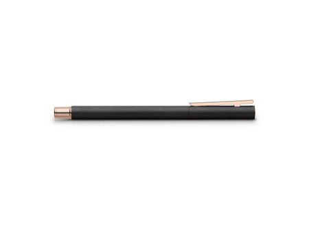 FABER-CASTELL Stylo plume NEO Slim métal, noir/rose, M