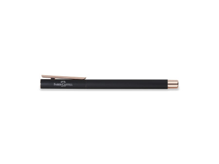 FABER-CASTELL Stylo plume NEO Slim métal, noir/rose, M