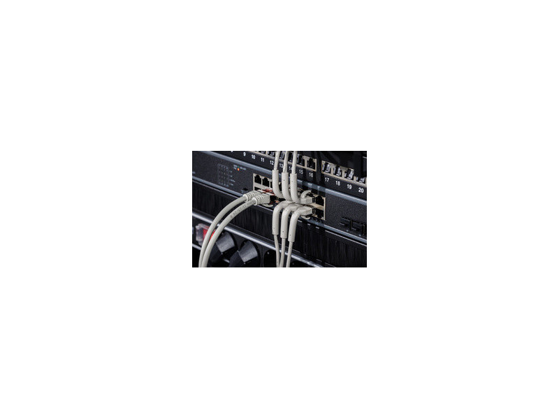 DIGITUS Câble patch Slim coudable, cat. 6A, F/FTP, 0,5 m