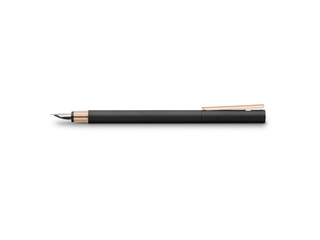 FABER-CASTELL Stylo plume NEO Slim métal, noir/rose, EF