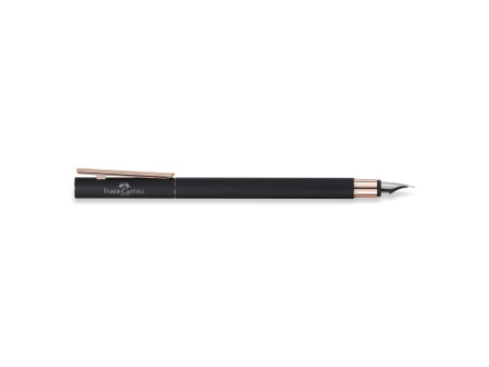 FABER-CASTELL Stylo plume NEO Slim métal, noir/rose, EF