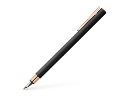 FABER-CASTELL Stylo plume NEO Slim métal, noir/rose, B