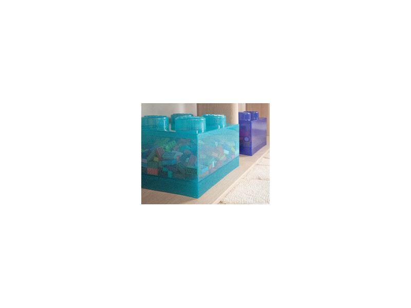 LEGO Brique STORAGE BRICK 4 GLITTER, violet clair
