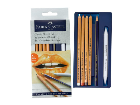 FABER-CASTELL Set d'esquisse Classique, 6 pièces