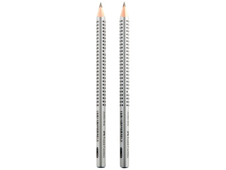 FABER-CASTELL Crayon graphite Jumbo GRIP, blister de 2