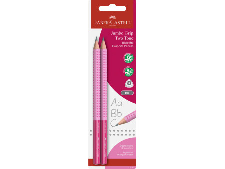 FABER-CASTELL Crayon Jumbo GRIP TWO TONE, carte blister