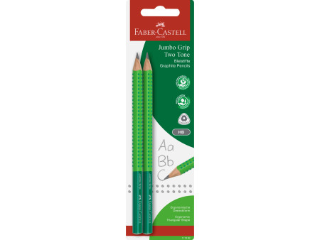 FABER-CASTELL Crayon Jumbo GRIP TWO TONE, carte blister