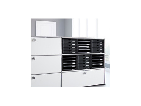 HAN Module de classement CONTUR, 5 tiroirs ouverts, gris