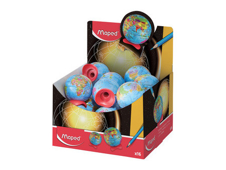 Maped Taille-crayons Globe, présentoir de 16 pièces