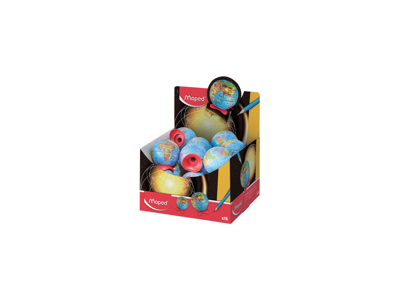 Maped Taille-crayons Globe, présentoir de 16 pièces