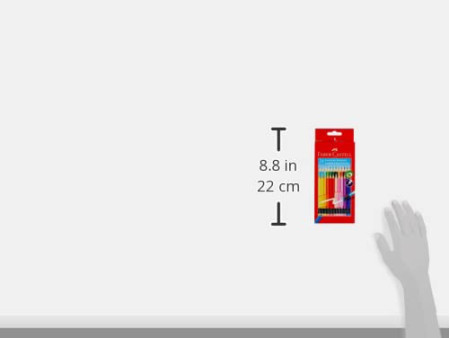 FABER-CASTELL Crayon de couleur gommable, étui carton de 24