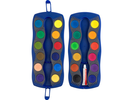 FABER-CASTELL Palette de peinture CONNECTOR 12 couleurs bleu