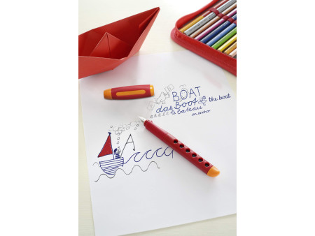 FABER-CASTELL Stylo plume éducatif Scribolino, rouge