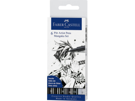FABER-CASTELL Feutre encre de Chine PITT artist pen étui 6