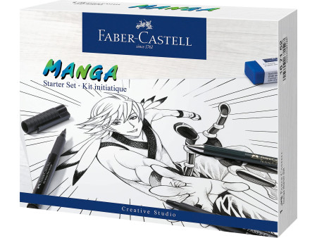FABER-CASTELL Feutre PITT artist pen, kit de démarrage Manga