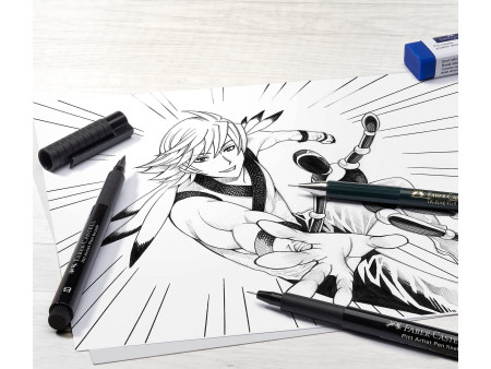 FABER-CASTELL Feutre PITT artist pen, kit de démarrage Manga