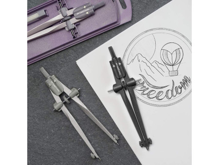 FABER-CASTELL Compas à réglage rapide STREAM, noir