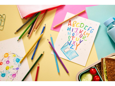 FABER-CASTELL Crayon couleur triangle ColourGRIP, étui promo