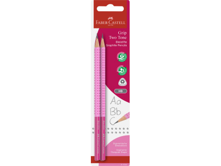 FABER-CASTELL Crayon de papier GRIP 2001 TWO TONE, blister