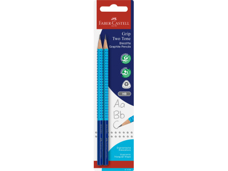 FABER-CASTELL Crayon de papier GRIP 2001 TWO TONE, blister