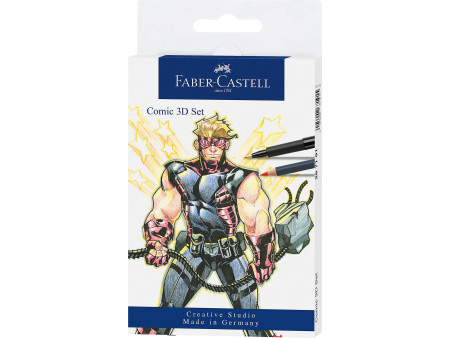 FABER-CASTELL Feutre PITT artist pen, kit Comic Illustration