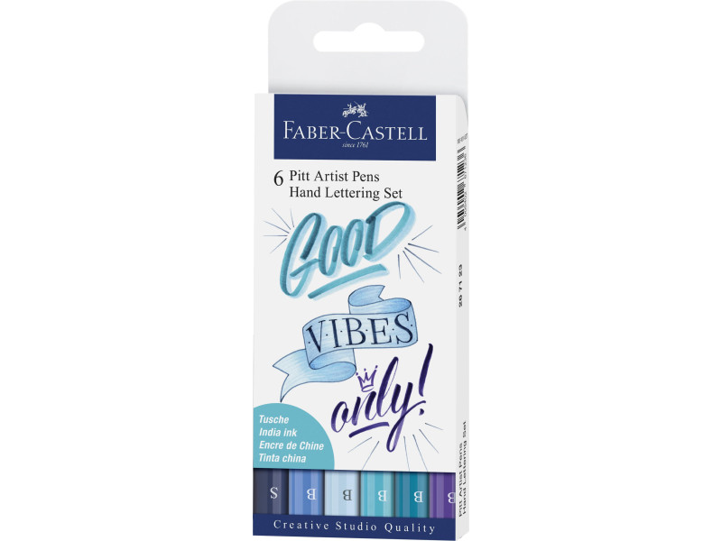 FABER-CASTELL Feutre PITT artist pen, étui de 6