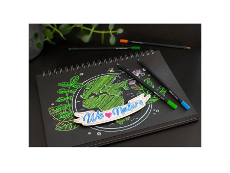 FABER-CASTELL Crayon de couleur Black Edition, étui de 12