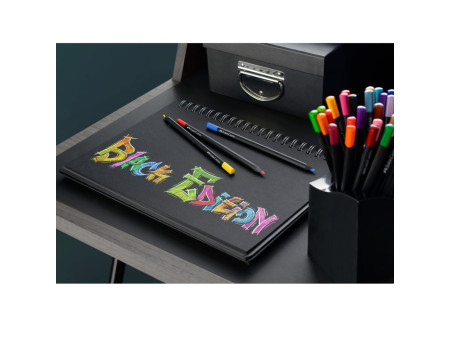 FABER-CASTELL Crayon de couleur Black Edition, étui de 24