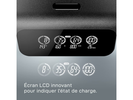 VARTA Chargeur LCD Smart Charger+, avec 4x piles Mignon AA