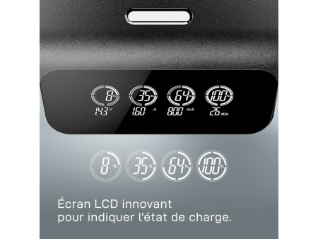 VARTA Chargeur LCD Ultra Fast Charger+, avec 4x piles Mignon