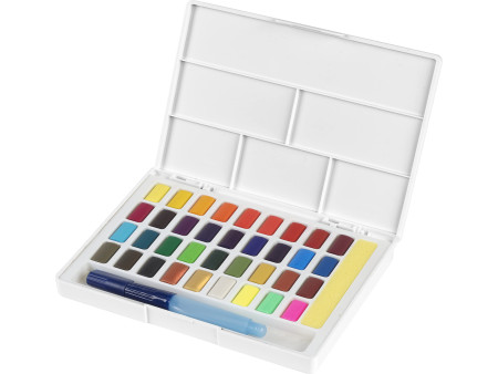 FABER-CASTELL Peinture aquarelle en godets, étui de 36