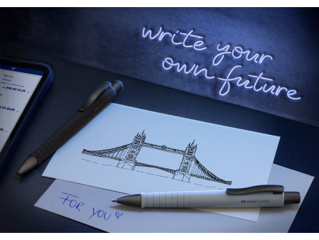 FABER-CASTELL Stylo-bille POLY BALL XB, stone grey