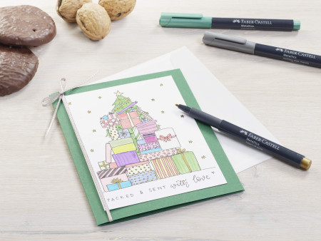 FABER-CASTELL Marqueur Metallics, carte blister de 2