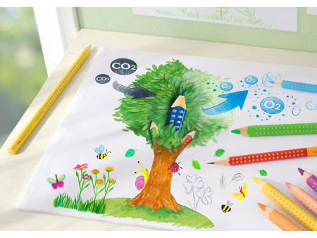 FABER-CASTELL Crayons de couleur Jumbo GRIP, étui promo
