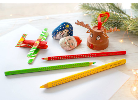 FABER-CASTELL Crayons de couleur Jumbo GRIP, étui promo